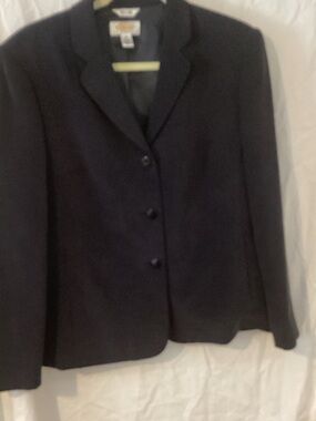 Talbots Navy pure silk 3 button blazer. Fully lined